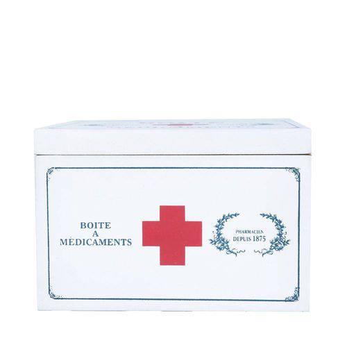 Caixa de Madeira Medicaments Branca 12x12,7x8,3cm 40370 New Urban