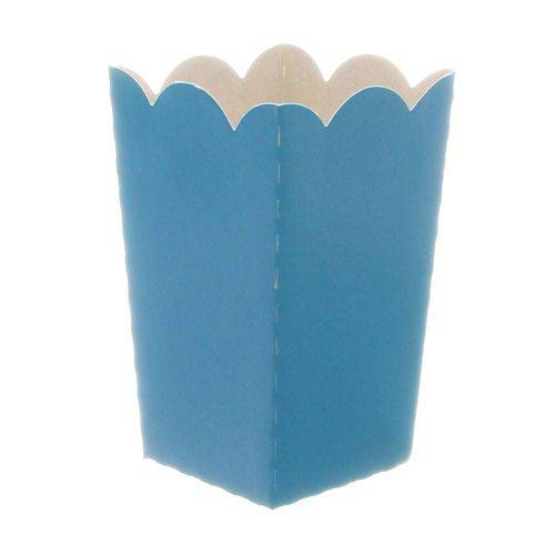 Caixa de Papelão para Pipoca Azul Claro com 8 Unidades Dafesta
