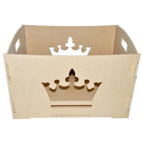 Caixa de Presentes Mdf Provençal com Fundo - Coroa