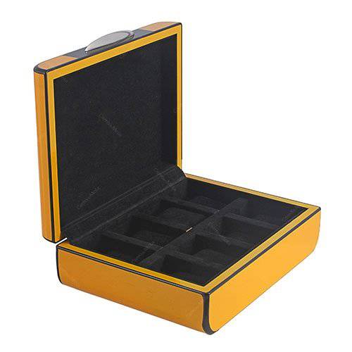 Caixa de Relógios Amarela Goldway - 28x21 Cm