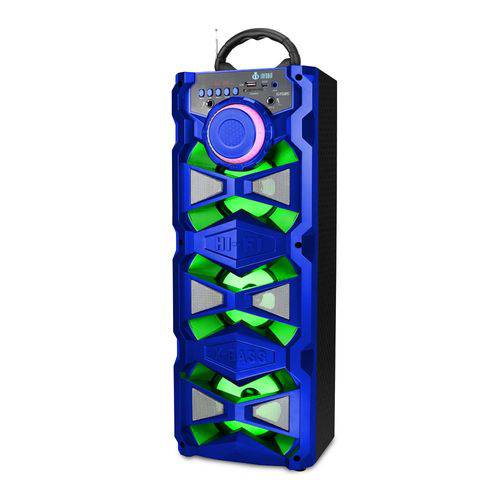 Caixa de Som Voxcube Mobile 18Watts Wireless Multimidia LED DJ VC-M915QBT InfoKit Azul