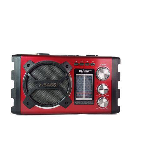 Caixa de Som Amplificada Bluetooth Cnn-3114bt Livstar Vermelha - Bivolt