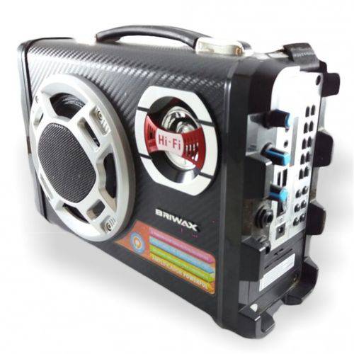 Caixa de Som Amplificadora Briwax com Microfone - Karaokê