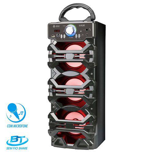 Caixa de Som Bluetooth 18Watts Torre Super Bass - VC-M910BT - Preto