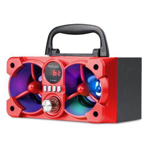 Caixa de Som Bluetooth 6W Super Bass - CS-M223BT - Exbom - Vermelho
