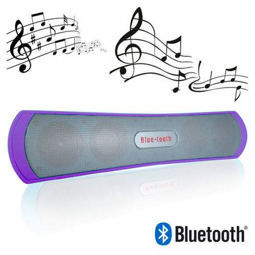 Caixa de Som Bluetooth com Rádio Fm Cartão , Usb Mp3 - Roxo