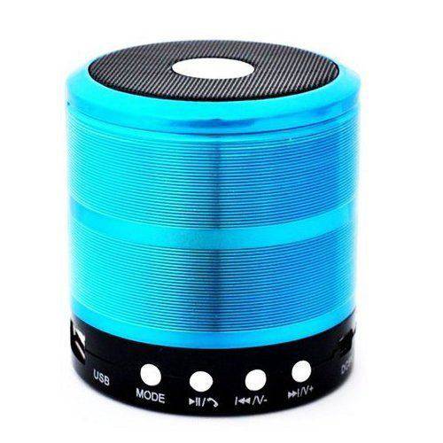 Caixa de Som Bluetooth Mini Speaker Space Line WS-887 AZUL