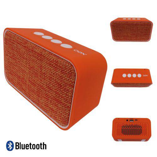 Caixa de Som Bluetooth Portátil Oex Weave 10w SK407 Laranja