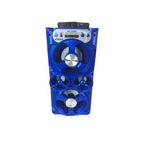 Caixa de Som Bluetooth Radio Fm Xtrad Ms259bt Azul