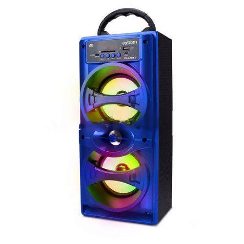 Caixa de Som Bluetooth Sd Fm USB 90watts Azul Cs-m421bt