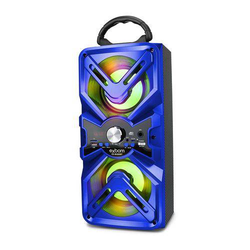 Caixa de Som Bluetooth Wireless Super Bass 10W Multimídia CS-M435BT Exbom Azul