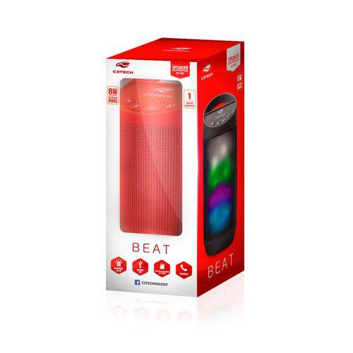 Caixa de Som C3tech Sp-b50rd Beat Portatil Bluetooth