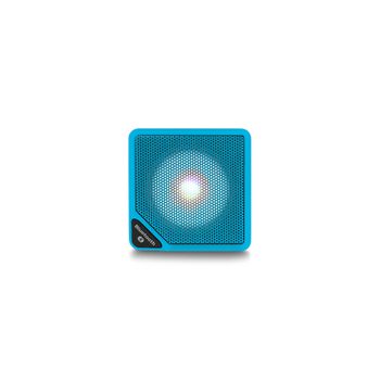 Caixa de Som Cubo Speaker com 3W Luz de LED Conexão USB Bluetooth AUX Entrada Cartão Micro SD Azul Multilaser - SP308 SP308