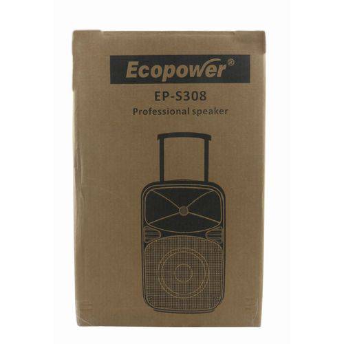 Caixa de Som Ecopower Ep-s308 300w 8 Rádio Fm/bluetooth/usb