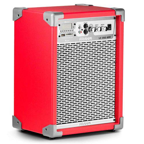 Caixa de Som Frahm LC 350 APP Amplificada Multiuso USB, SD e Bluetooth - 80 Watts RMS - Vermelha