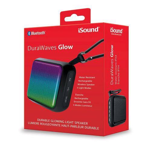 Caixa de Som Isound Durawaves Glow Bluetooth - Preto