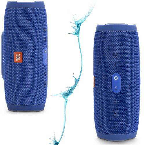 Caixa de Som Jbl Charge 3 Bluetooth Prova Dagua Azul Jbl