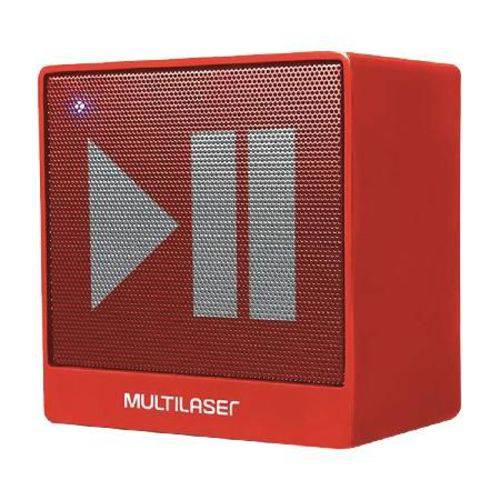Caixa de Som Mini Bluetooth Auxiliar 8w Vermelha Sp279