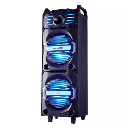 Caixa de Som Party Speaker DJ Multilaser SP285 Bluetooth 350W Rms Fm Bivolt