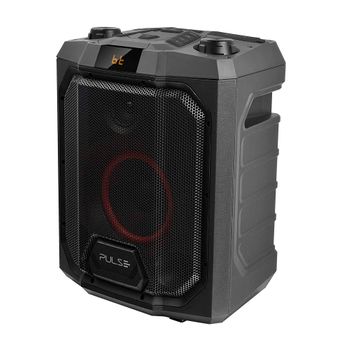 Caixa de Som Party Speaker Portátil 200W RMS com Tecnologia TWS Luz de LED Conexões Bluetooth + USB + Rádio FM + AUX Preto Pulse - SP319 SP319