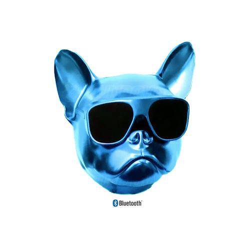 Caixa de Som Portátil com Bluetooth 10w Rms 2 Alto-falantes 1 Bass Bateria Bulldog Azul Metálico