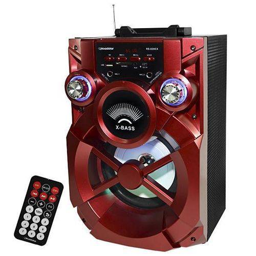Caixa de Som Roadstar RS-820CX 1000 Watts com Bluetooth/Karaoke/Rádio FM/USB/SD