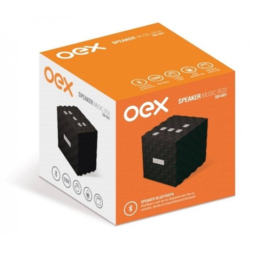 Caixa de Som Speaker Music Box Sk-401 Bluetooth,com Microfone Preto Oex