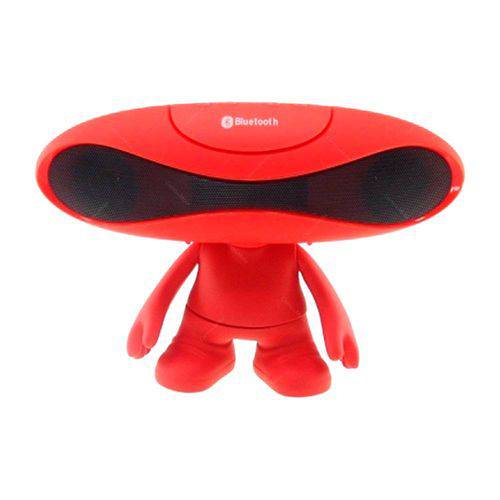 Caixa de Som - Speaker - Robô Vermelho - USB - 22x14 Cm