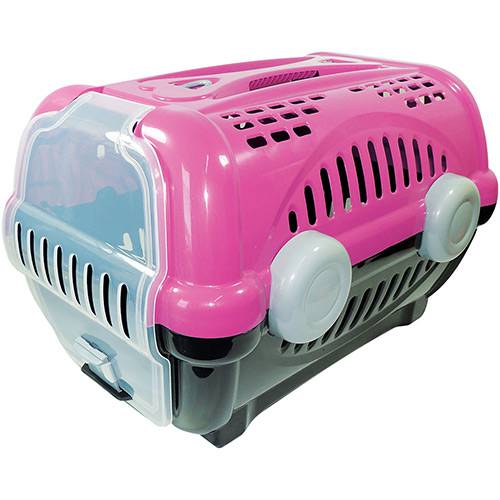 Caixa de Transporte Luxo Furação Pet N3 Rosa