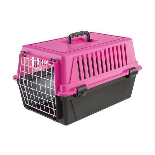 Caixa de Transportes Atlas 10 Ferplast para Cães e Gatos Rosa