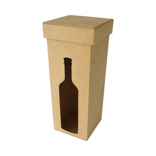 Caixa de Vinho Laser Modelo Garrafa Pequena