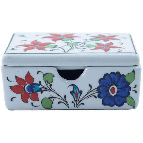 Caixa Decorativa de Cerâmica Floral - Turquia