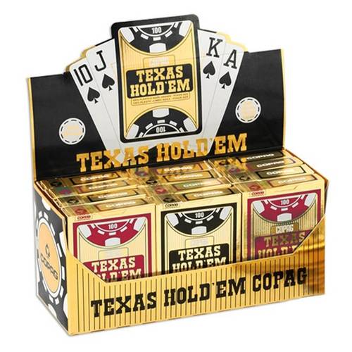 Caixa Dúzia - Baralho 100 Plástico Texas Holdem