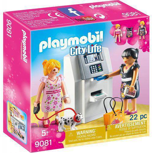 Caixa Eletrônico Playmobil da Sunny 9081 22 Peças