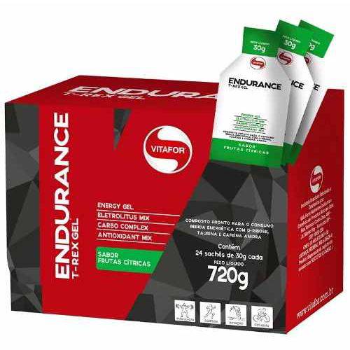 Caixa Endurance T-rex Gel 24 Sachês Energy Power - Vitafor