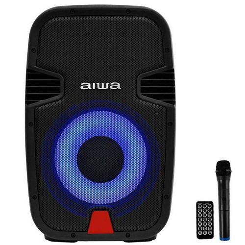 Caixa Karaokê Aiwa AWSP12M 12" 800W PMPO com Bluetooth/USB + Microfone - Preta