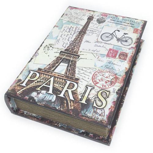 Caixa Livro Decorativa Torre Eiffel Paris - 25 X 18 Cm