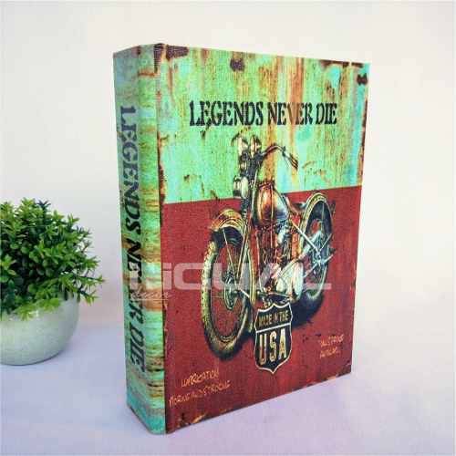 Caixa Livro Decorativa Vintage Moto Retro 18x13x4cm
