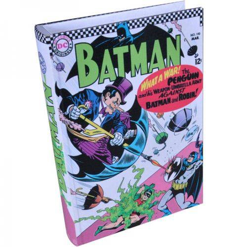 Caixa Livro Madeira Dc Batman Colorido 25 X 17 X 4 Cm - Metropole