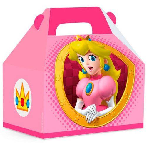 Caixa Maleta Kids Peach Super Mario C/ 10 Unidades