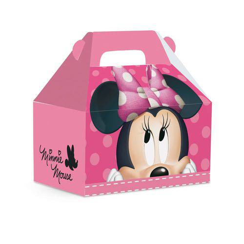 Caixa Maleta Kids Surpresa Minnie Disney Rosa 15X10Cm C/10