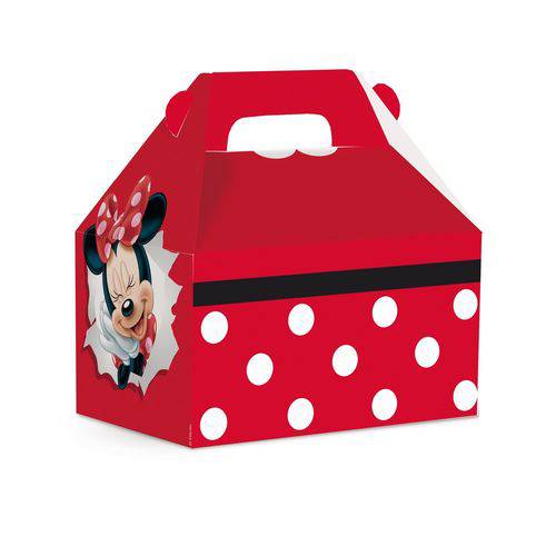 Caixa Maleta Kids Surpresa Minnie Disney Vermelho C/10