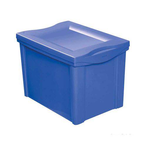 Caixa Organizadora com Tampa 30l Plástico Azul Color Ordene