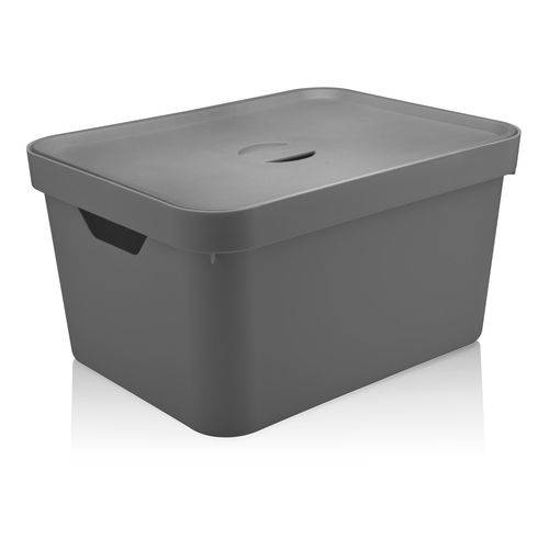 Caixa Organizadora Cube Grande com Tampa 32l Cc 650 ou - Martiplast - Chumbo