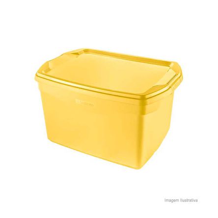 Caixa Organizadora Flex 68 Litros Amarela Sanremo