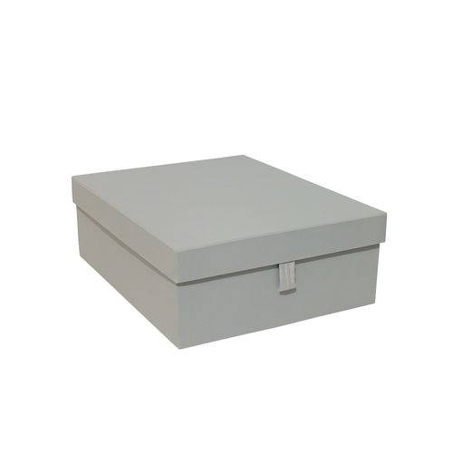 Caixa Organizadora Pequena com Puxador Clean Luxo-Cinza
