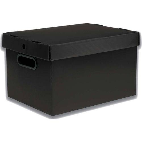 Caixa Organizadora Prontobox Preta 360x265x230 Md