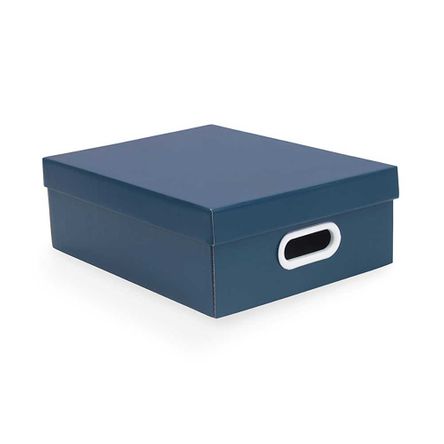 Caixa Organizadora Stok Paper Azul Pretoleo
