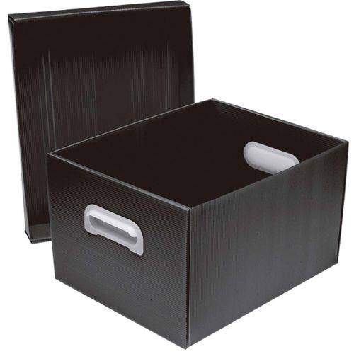 Caixa Organizadora The Best Box M 370x280x212 Pt Polibras Unidade