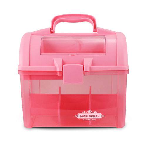 Caixa Organizadora Transparente Pink Jacki Design